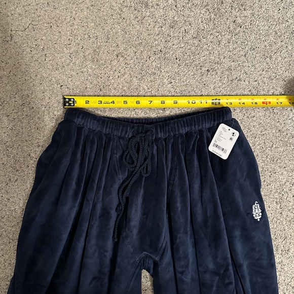 NWT FP Movement by Free People Velour Momentum Pants ~ Navy - Picture 10 of 13